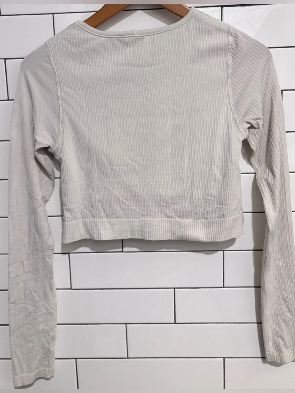 Lululemon Ebb to Street Long Sleeve Top White Opal 8